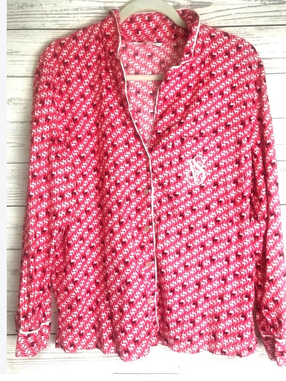 Women's Victoria's Secret Pajama
PJ Flannel Shirt Top Long...